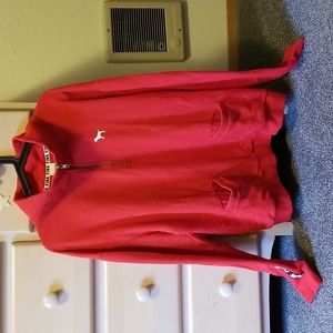 Vintage PINK Red Quarter Zip